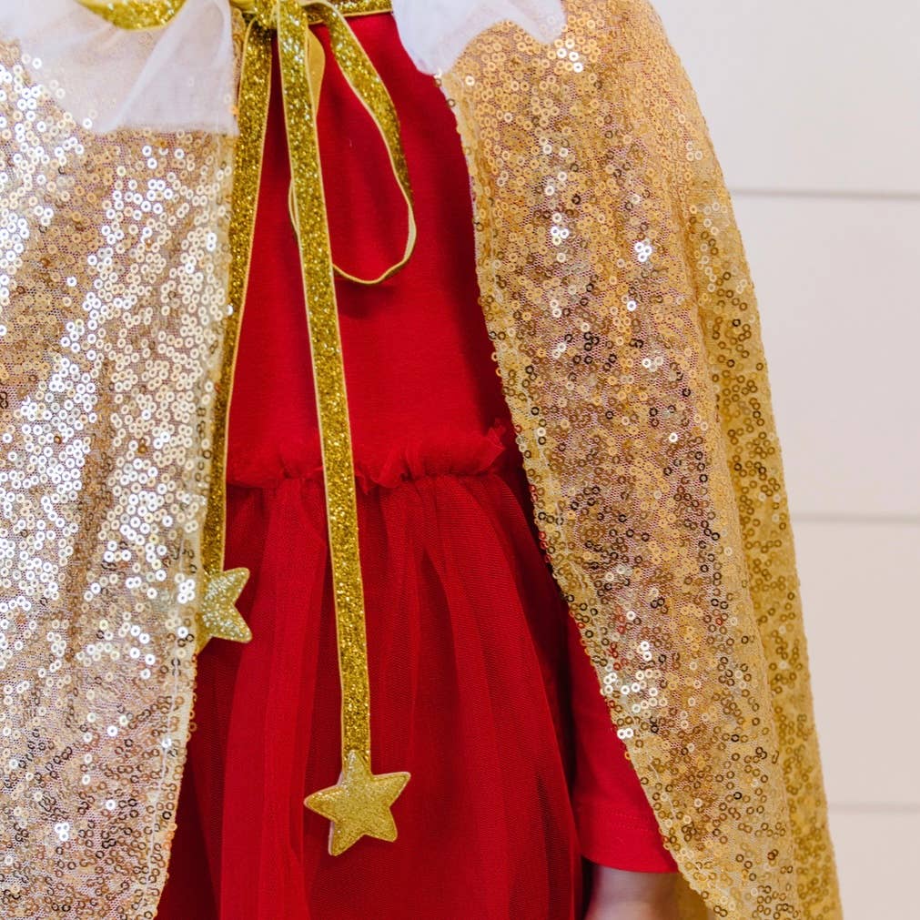 Gold Sequin Dress-Up Cape