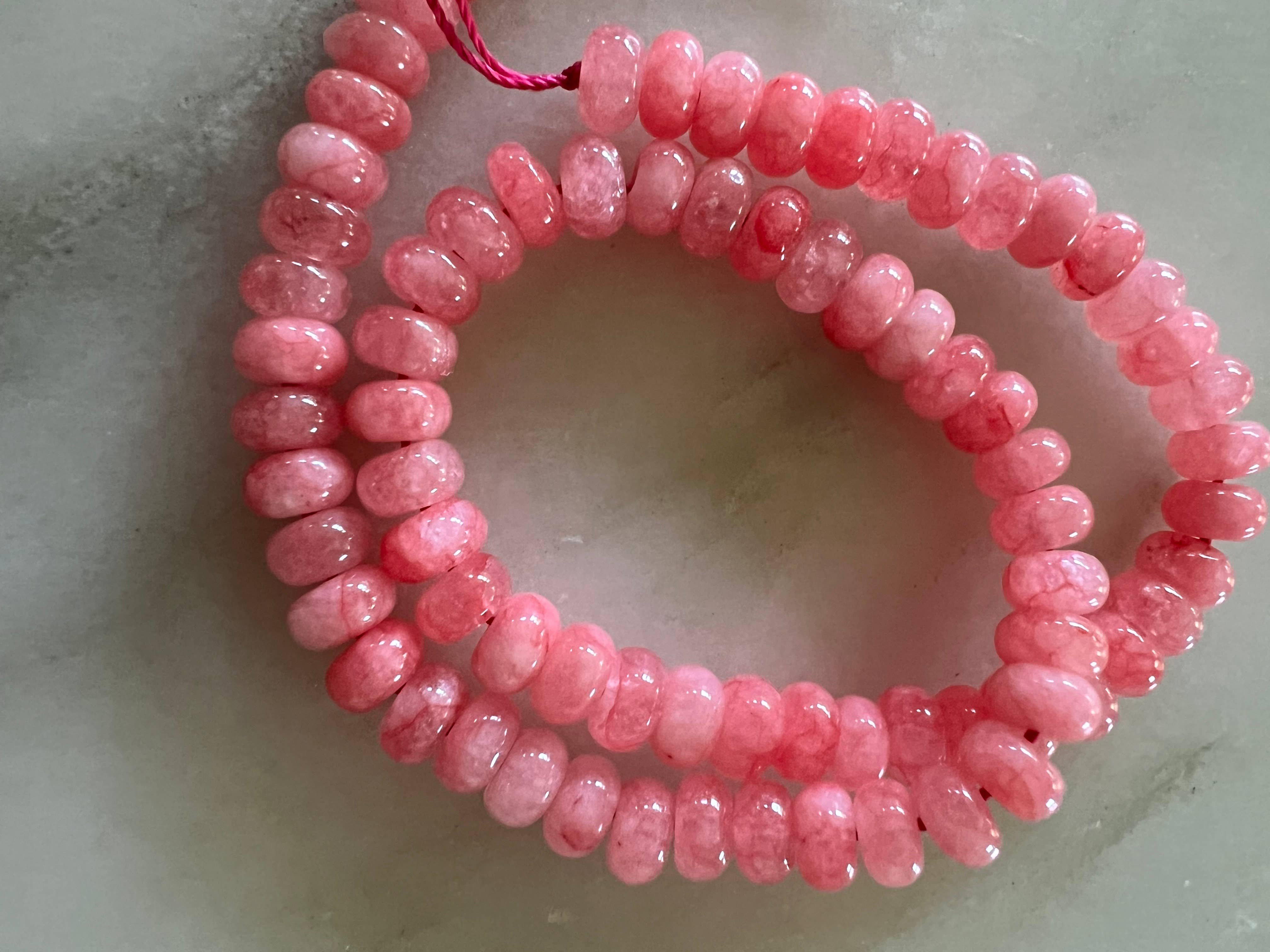 Bubble Gum Pink Beaded Necklace