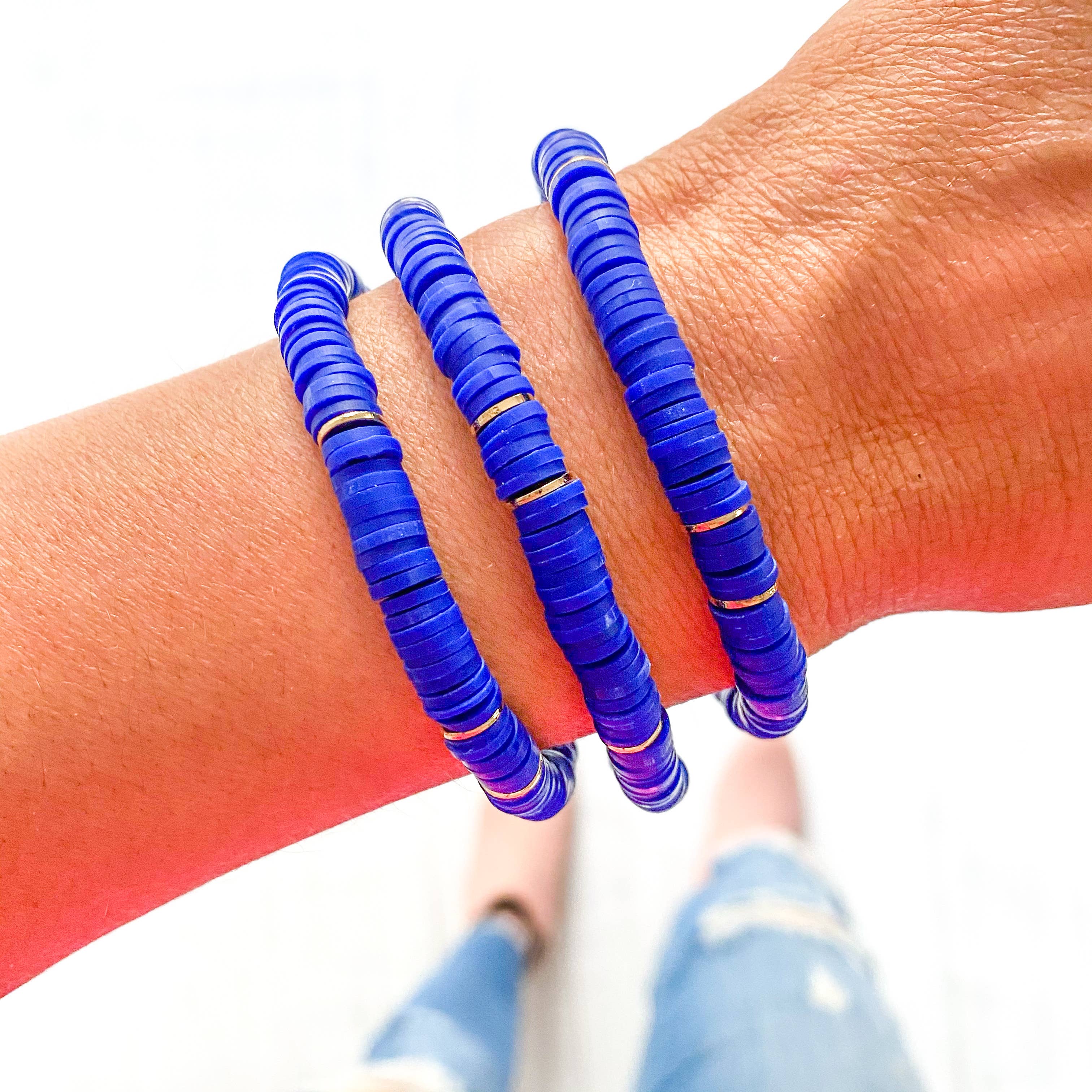 Royal Blue Heishi Bracelet