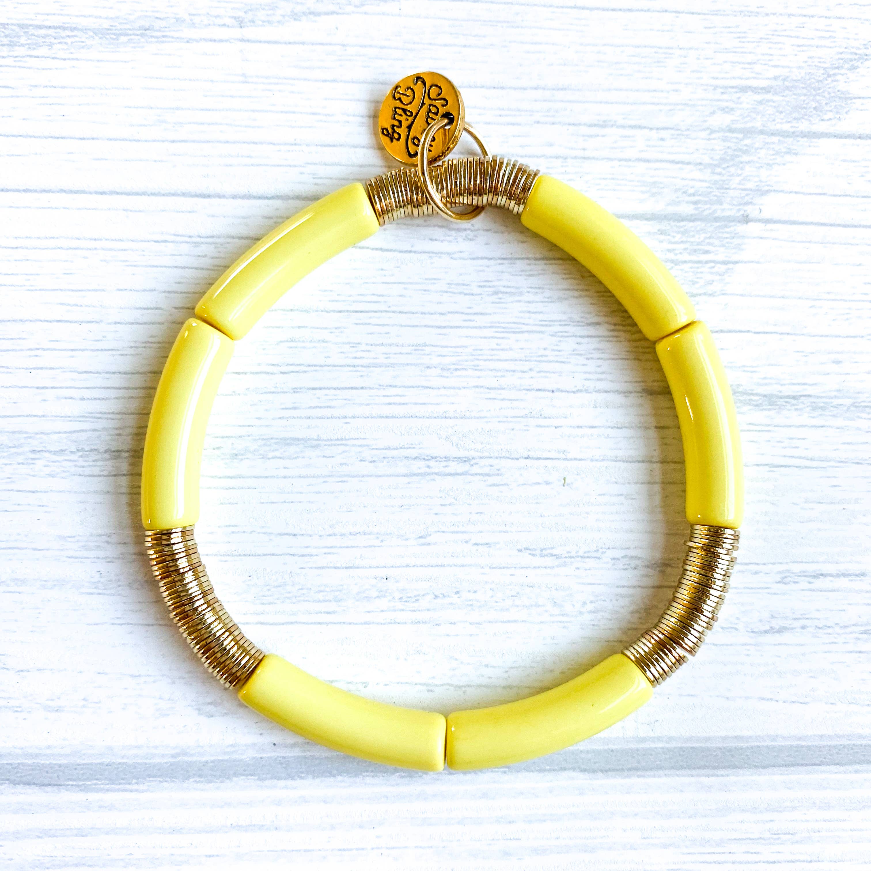 Small Yellow Tube Bracelet