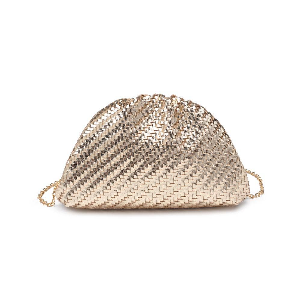 Gold Serena Woven Crossbody