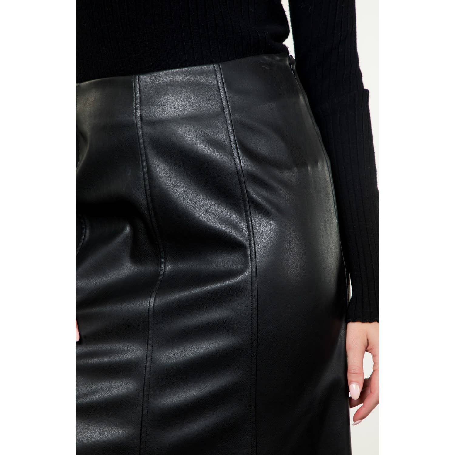 Long Leather Skirt