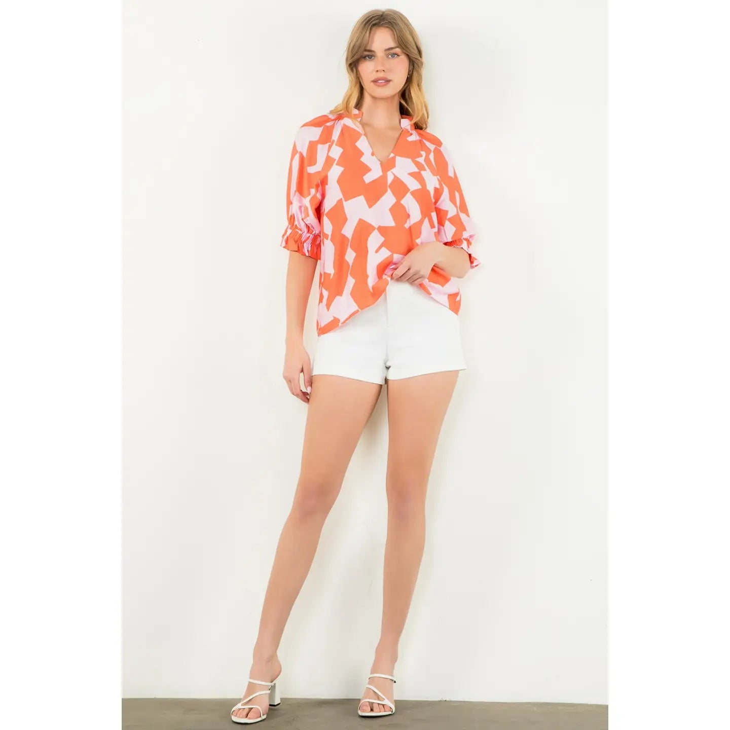 Dora Geo Print Top