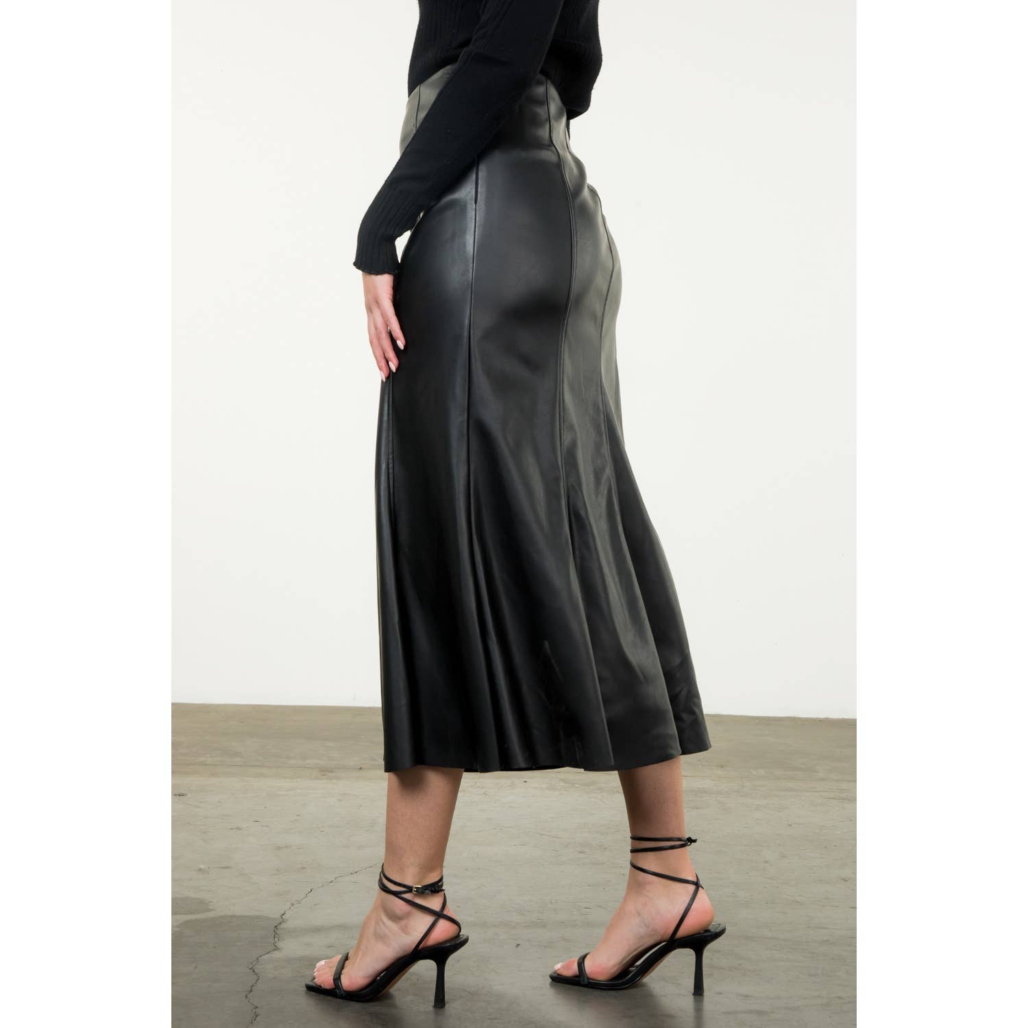 Long Leather Skirt