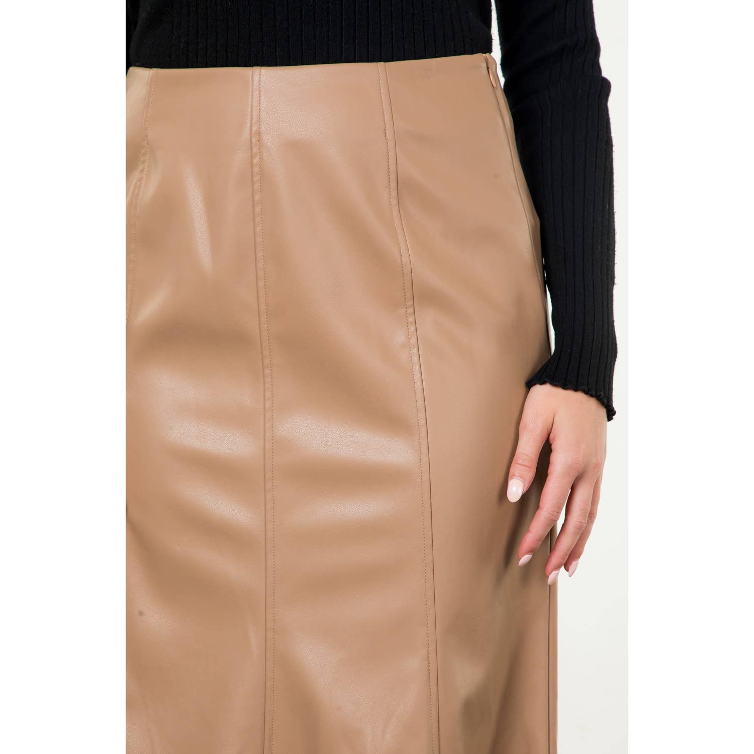 Long Leather Skirt