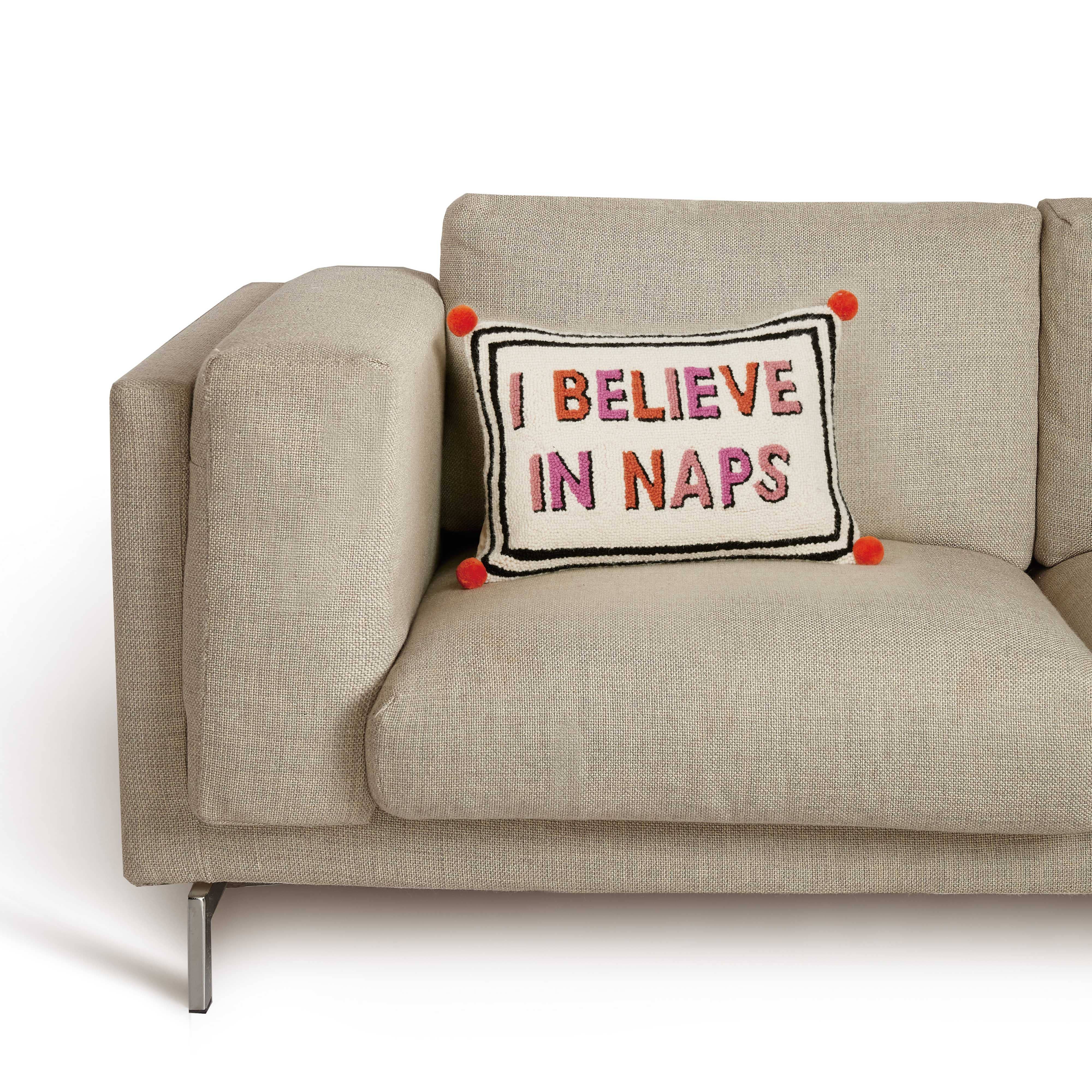 I Believe In Naps Hook Pillow