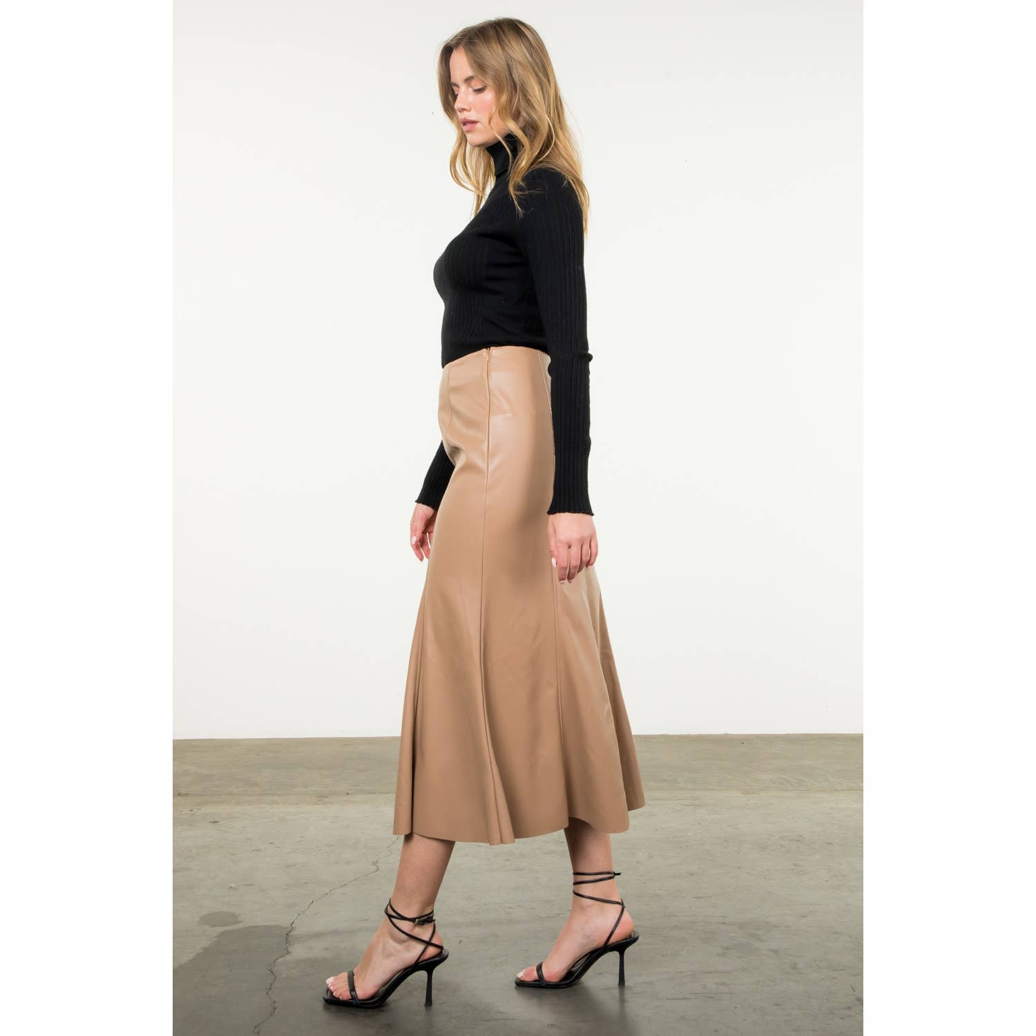 Long Leather Skirt