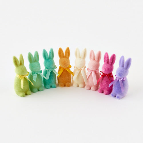 Small Flocked Pastel Easter Bunny