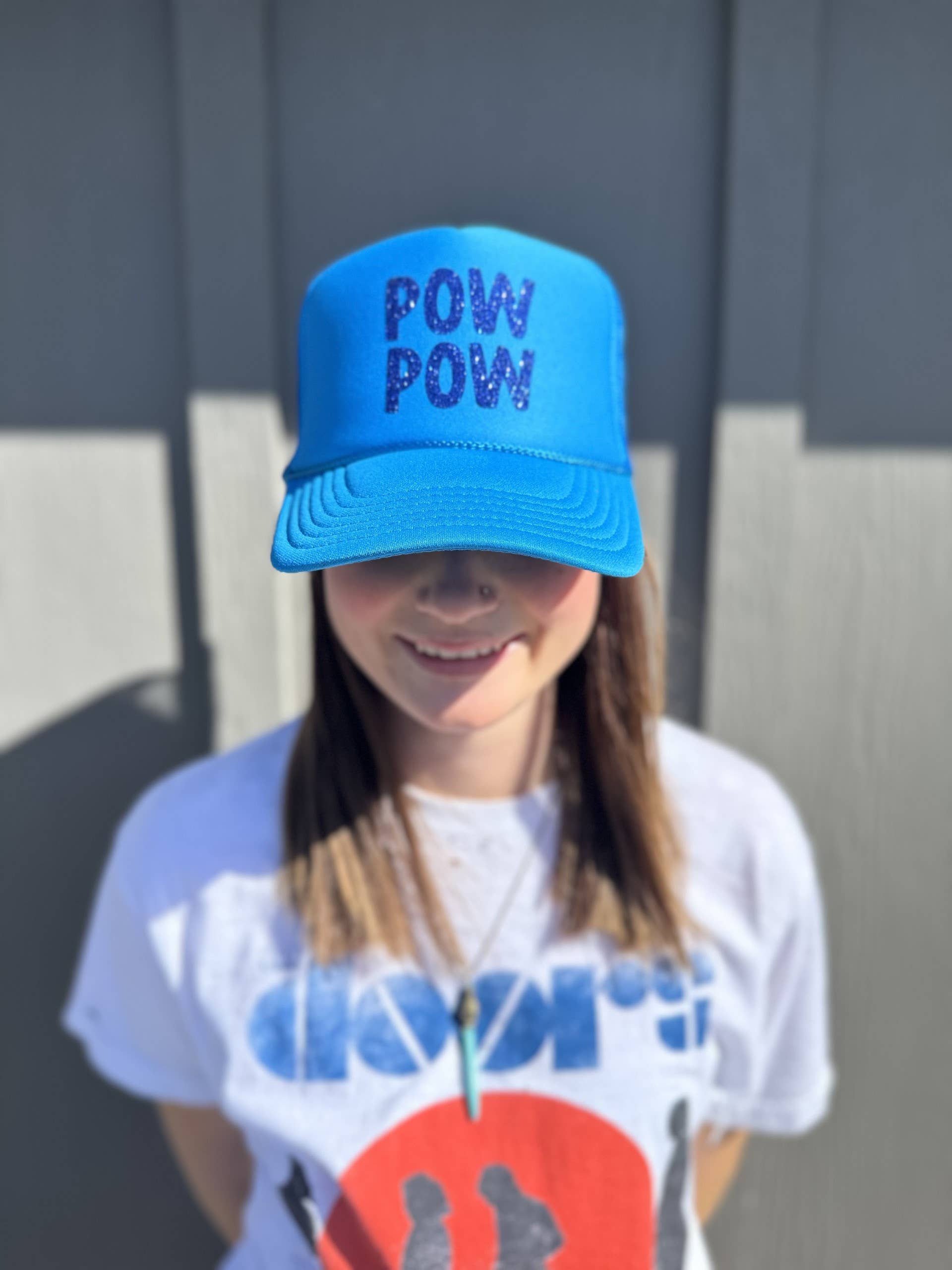 Pow Pow - Neon Blue Trucker